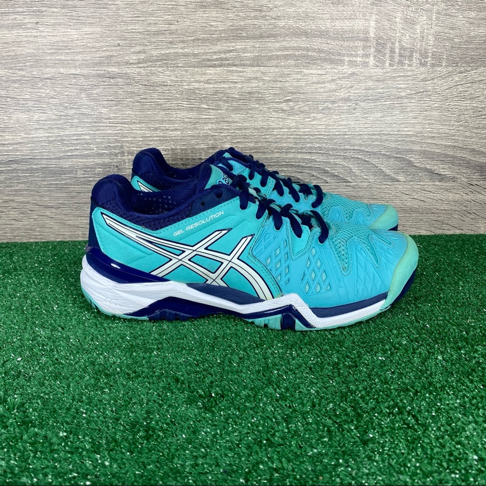 Asics Gel Resolution Running Shoes Turquoise Blue